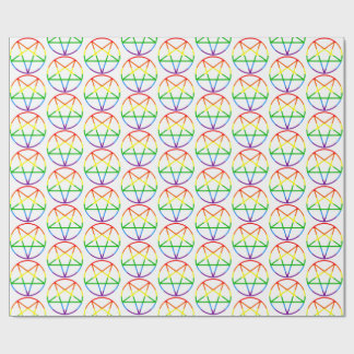 gay pride flag pentagram rainbow ラッピングペーパー