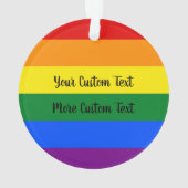 Gay Pride flag with text Ornament オーナメント (裏面)