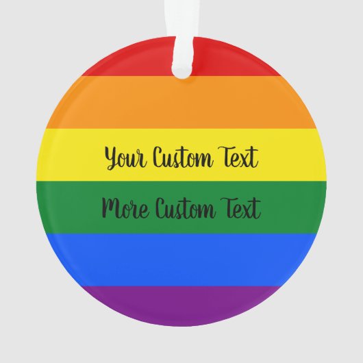 Gay Pride flag with text Ornament オーナメント (裏面)