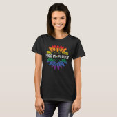 Gay Pride Free Mom Hugs Sunflower Rainbow Flag Lgb Tシャツ (正面フル)