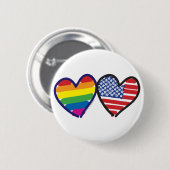 GAY-PRIDE-HEART-AND-FLAG 缶バッジ (正面&裏面)