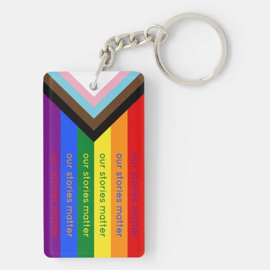 Gay Pride Intersection Rainbow Flag キーホルダー (裏面)