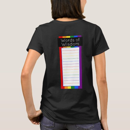 Gay Pride Intersection Rainbow Flag Tシャツ (裏面)