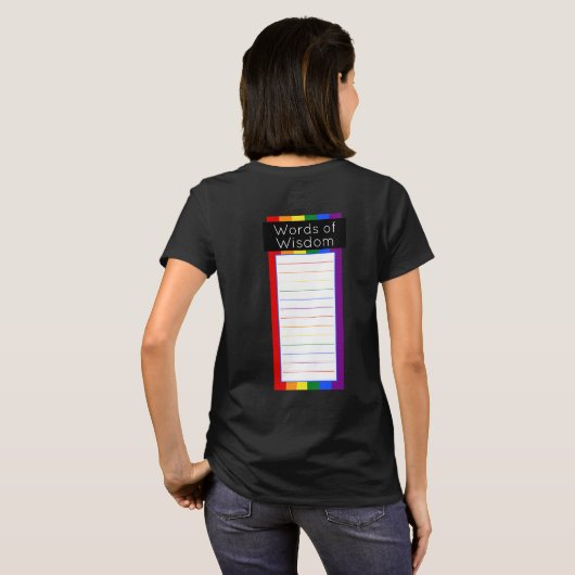 Gay Pride Intersection Rainbow Flag Tシャツ (裏面フル)
