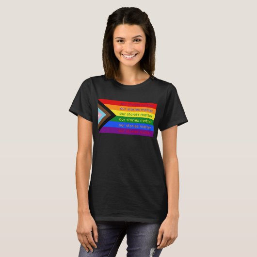 Gay Pride Intersection Rainbow Flag Tシャツ (正面フル)