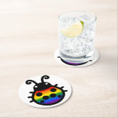 Gay Pride Ladybug Coaster ラウンドペーパーコースター (インサイチュ)