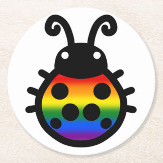 Gay Pride Ladybug Coaster ラウンドペーパーコースター