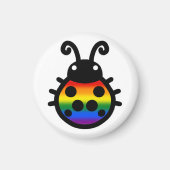 Gay Pride Ladybug Magnet マグネット (正面)