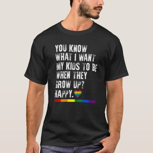 Gay Pride LGBT Awareness Parents Mom Dad Lesbian P Tシャツ (正面)