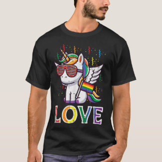 Gay Pride Month Love Unicorn Lgbtq Ally Rainbow Tシャツ