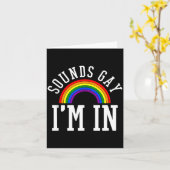 Gay Pride Month Sounds Gay Rainbow Funny Quote Gif カード (黄色い花)
