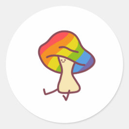 Gay Pride Mushroom Sticker ラウンドシール