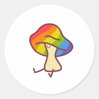 Gay Pride Mushroom Sticker ラウンドシール