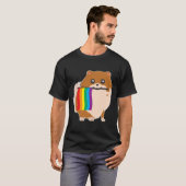 Gay Pride Pomeranian Tシャツ (正面フル)