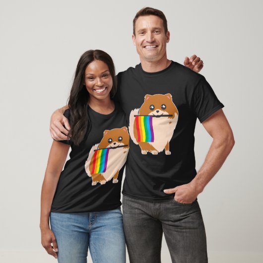 Gay Pride Pomeranian Tシャツ (ユニセックス)