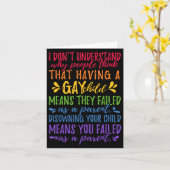 Gay Pride - Proud Parent Mom Dad Parenting Quote カード (黄色い花)