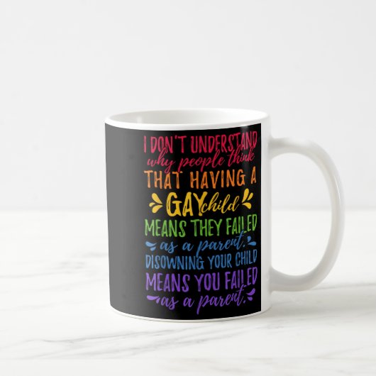 Gay Pride - Proud Parent Mom Dad Parenting Quote  コーヒーマグカップ (右)