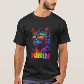 Gay Pride Purride  Cat LGBT Pride Month Equality Tシャツ (正面)