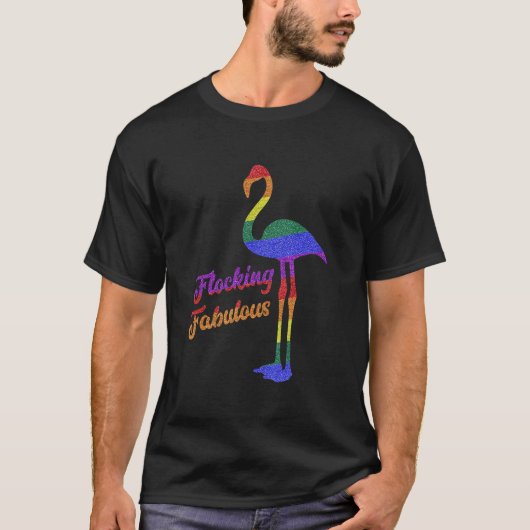 Gay Pride Rainbow Flamingo Lgbt Pride Tee Tシャツ (正面)