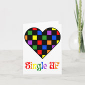 Gay Pride Rainbow Single Af Valentines Day Sarcas  カード (正面)
