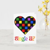 Gay Pride Rainbow Single Af Valentines Day Sarcas  カード (黄色い花)
