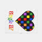 Gay Pride Rainbow Single Af Valentines Day Sarcas  フリースブランケット (正面(横))