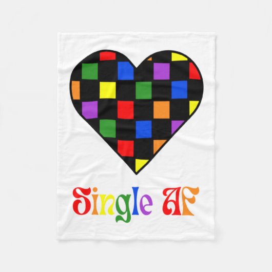 Gay Pride Rainbow Single Af Valentines Day Sarcas  フリースブランケット (正面)