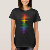 Gay Pride Rainbow Sound Waves  LGBTQ Tシャツ (正面)