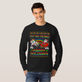 Gay Pride Santa Ho Ho Homo Happy Holigays Ugly Chr Tシャツ (正面フル)