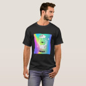 Gay Pride Witchy Moon Tarot Card Rainbow Eye LGBTQ Tシャツ (正面フル)