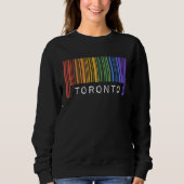 Gay Queer Barcode Pride Toronto Canada Aesthetic L スウェットシャツ (正面)