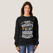 Gay Rights Are Human Rights Cute LGBTQ Gay Rights  スウェットシャツ (正面フル)