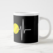 Gay Softball Shirt Softball Player Gay Pride LGBTQ ジャンボコーヒーマグカップ (右)