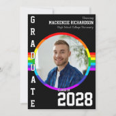 Gay Student Pride Rainbow Graduation Announcement  招待状 (正面)
