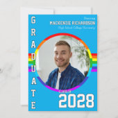 Gay Student Pride Rainbow Graduation Announcement  招待状 (正面)