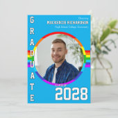 Gay Student Pride Rainbow Graduation Announcement  招待状 (スタンド正面)