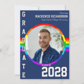 Gay Student Pride Rainbow Graduation Announcement  招待状 (正面)