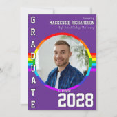 Gay Student Pride Rainbow Graduation Announcement  招待状 (正面)