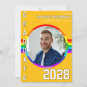 Gay Student Pride Rainbow Graduation Announcement  招待状 (正面)