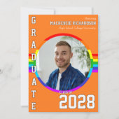 Gay Student Pride Rainbow Graduation Announcement  招待状 (正面)