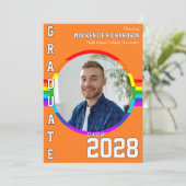 Gay Student Pride Rainbow Graduation Announcement  招待状 (スタンド正面)