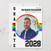 Gay Student Pride Rainbow Graduation Announcement  招待状 (正面)