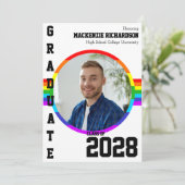 Gay Student Pride Rainbow Graduation Announcement  招待状 (スタンド正面)