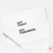 GAY TODAY. GAY TOMORROW.png ラウンドシール (封筒)