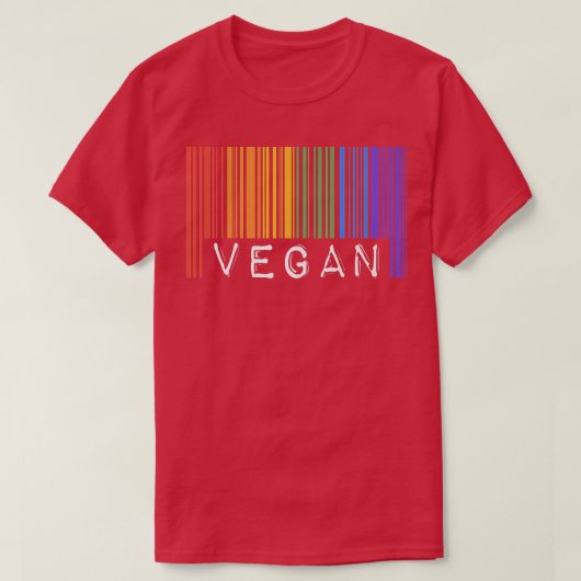 Gay Vegan Pride Flag Barcode Queer Rainbow LGBTQ Tシャツ (デザイン正面)