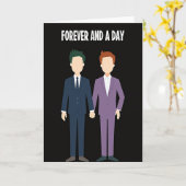 Gay Wedding Forever Love Card カード (黄色い花)