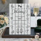 Gay Wedding Two Brides Whimsical Doodles 招待状