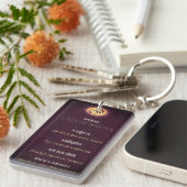 Gayatri Mantraサンスクリット語と英語 キーホルダー (正面右)