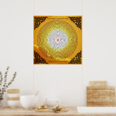 Gayatri Mantra 108回スパイラル ポスター (キッチン)