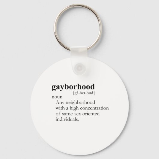 GAYBORHOOD （定義） キーホルダー (正面)